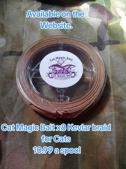 Cat Magic Bait X8 Kevlar braid - ideal hook link braid for Catfish and Sturgeon